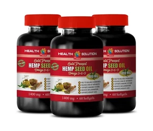 palmitic acid supplement - Organic Hemp Seed Oil 1400mg 3B - improve mood - Imagen 1 de 8