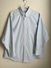 Brooks Brothers Mens 17-33 Non-Iron Stretch Supima Cotton Blue Gingham Button Up
