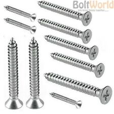 A4 MARINE GRADE STAINLESS STEEL COUNTERSUNK SELF TAPPING WOOD SCREWS CHIPBOARD