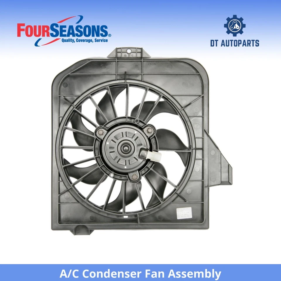 For 2001-2005 Dodge Caravan A/C Condenser Fan Assembly 4 Seasons 2002 2003 2004 - Image 1 of 4