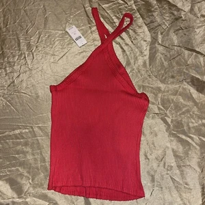 NWT Anthropologie T.LA Ribbed Knit Halter Tank Top | Red Rouge XSmall Petite - Picture 1 of 2