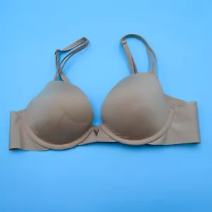 Reggiseno push up Victorias Secret 34A beige ferretto metallo taglio a V lingerie nuovo VS - Foto 1 di 10