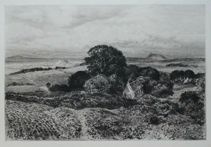Vista distante de Edimburgo, Brunet-Debaines grabado original impresión antigua 1880 - Imagen 1 de 1