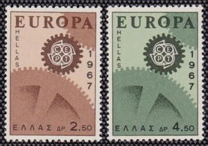 GREECE #891-892 MNH COGWHEELS (EUROPA CEPT 1967) - Picture 1 of 1
