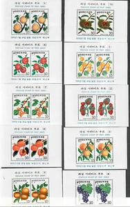Korea Sc#893a-902a M/NH/VF, Fruit S/S, Cv. 44 $ - Bild 1 von 2