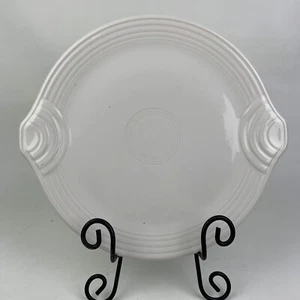 Fiestaware Cake Plate Platter With Handles Fiesta White 12” - Picture 1 of 5