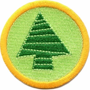 Decorating Christmas Tree Merit Badge Embroidered Iron-on Patch - Picture 1 of 1