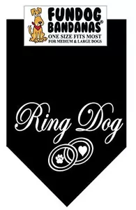 Ring Dog - Fun Dog Bandana Small - Black - 100% of SALE BENEFITS RESCUE - Picture 1 of 2
