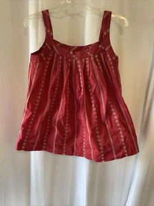 Top Halter Michael Kors Petite Pequeño Sin Mangas Rojo Estampado Floral - Imagen 1 de 6