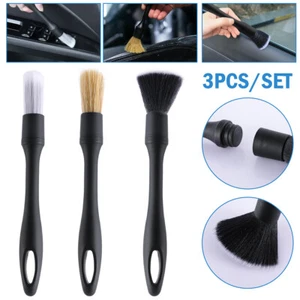 3pcs Car Interior Detailing Brush Auto Interior Soft Hair Removal Cleaning Brush - Picture 1 of 15
