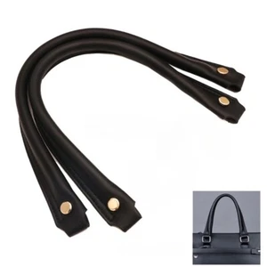 1 Pair Men's Leather Replacement Handle Bag Strap for Briefcase Messenger Bag - Picture 1 of 8