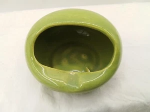 RETRO LIMETTENGRÜN VINTAGE PERSÖNLICHER ASCHENBECHER KERAMIK KLEIN BEDECKT DEZENT RAUCHEN - Bild 1 von 12