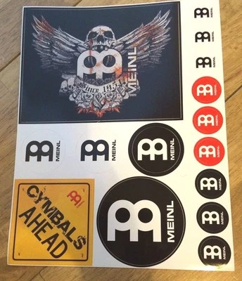 Meinl Cymbals Sticker Sheet Set Drummer/Drums // Present/Gift