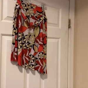 Bcx Girl Skirt Sz 16 Multi Color Floral Elastic Beaded Fit & Flare - Picture 1 of 3