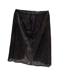 Vintage Slip Stretch Spitzenschlitz Angela Medium M Nylon USA schwarz Schleife Style 144 - Bild 1 von 6