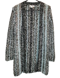 Simply Noelle Gr. XS mehrfarbig vorne offen Boucle Lurex Strick Cardigan Pullover - Bild 1 von 4