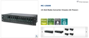 Planet Networking Media Converter Chasis mod.MC-1500R - Imagen 1 de 8