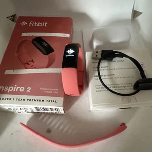 Fitbit Inspire 2 Health & Fitness Tracker - Pink Large Small With Charger - Picture 1 of 4