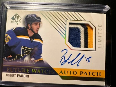2015-16 SP Authentic  #250 Robby Fabbri Future Watch Auto Patch /100 - 4 Clr 🔥 - Image 1 of 2