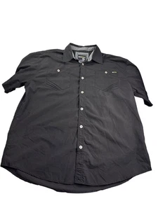 Akademiks Mens Black Short Sleeve Button Front Shirt 4X Large - Picture 1 of 8