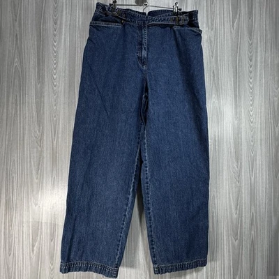 Pantalones de mezclilla Lauren Ralph Lauren para mujer talla 16 pierna ancha cintura alta Foto 1 de 4