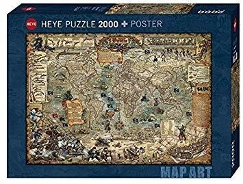 Heye 2000pc Map Art - Pirate World - image 1 of 1