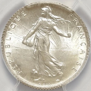 FRANCE 1 FRANC 1916 SILVER PCGS MS65 - Picture 1 of 3
