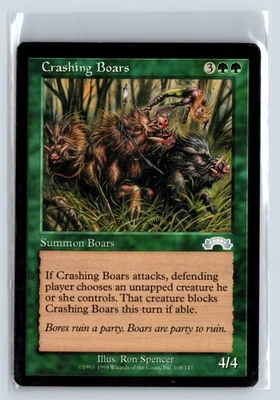 Crashing Boars Exodus Uncommon – MTG Magic the Gathering Card - Image 1 of 4