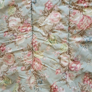 Ensemble de 2 taies d'oreiller RALPH LAUREN vintage Charlotte couette FULL/QUEEN vert floral - Photo 1/11