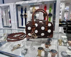 NWT Michael Kors Thompson Extra-Small Satchel bag crossbody Signature Logo brown - Picture 1 of 8