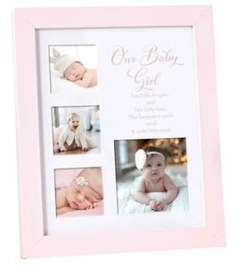 Its a Baby Girl Gift Photo Frame Pink Newborn Shower Present Picture Keepsake - Picture 1 of 2