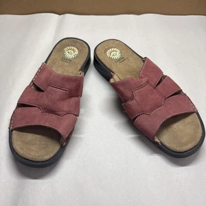 Earth Spirit Zapato Rojo Cuero Gelron 2000 Sandalias Deslizables, Para Mujer Talla 9” - Imagen 1 de 11