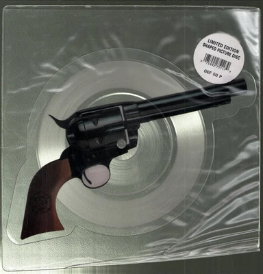 Guns N Roses Paradise City 7" vinyl UK Geffen 1989 shaped pic disc. stickered Foto 1 de 2