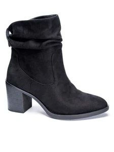 CL BY LAUNDRY Womens Black Kalie Round Toe Block Heel Slip On Booties 5.5 - Picture 1 of 8