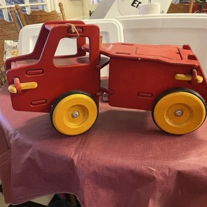 Moover Red Ride-on Wooden Truck Denmark - Picture 1 of 13