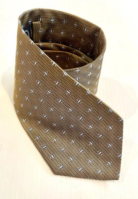 Corbata para hombre Bruno Piattelli usada 100 % seda cobre/azul claro/blanco hecha en EE. UU. Foto 1 de 4