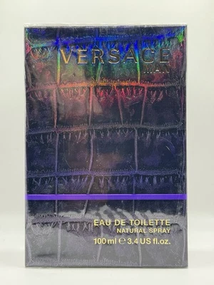 Versace Man 3,4 OZ eau de toilette para hombre botella púrpura lanzamiento 2003 raro Foto 1 de 2