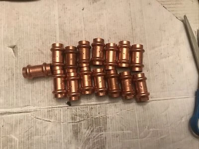 Lot Of 15. Mueller Streamline Press Copper Coupling with Stop 1/2" PF10145