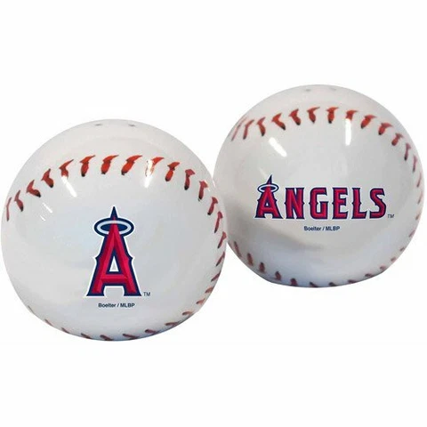 MLB Anaheim Angels Baseball Shaped Salt and Pepper Shakers Cover