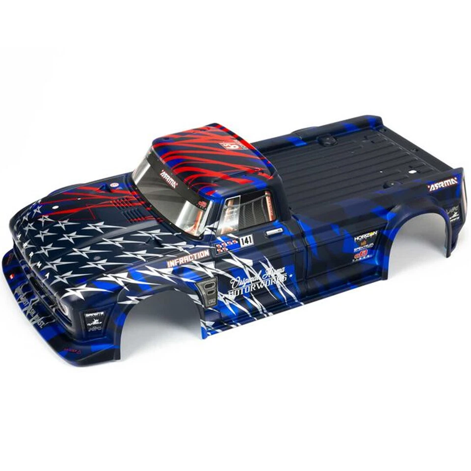 ARRMA ARA410005 Painted Decaled Trimmed Body Blue/Red : INFRACTION 6S BLX - Image 1 of 1