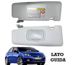Pantina Aletta Parasole Sinistra SX per Fiat Bravo 2007 Lato Guida con Specchio - Foto 1 di 6