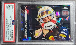 2020 Topps Chrome F1 #179 Sapphire #/70 Black Refractor Max Verstappen RC PSA 9