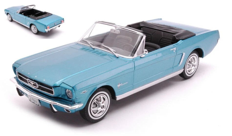 Ford Mustang Convertible Metallic Turquoise 1 24 Model WB124119 WHITEBOX