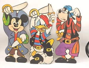 Vintage seltene Disney Mickey Donald Goofy Piraten Kostüme Pappdeko - Bild 1 von 17