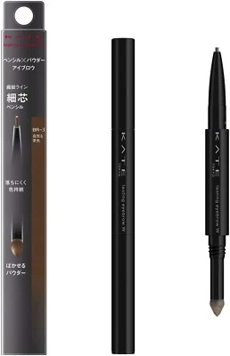 Kanebo KATE Lasting Design Eyebrow W Slim BR-3 Natural Brown 0.38g - Image 1 of 4