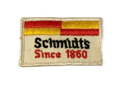 Parche bordado cerveza Schmidt's vintage desde 1860 - 2,5 x 1,5 pulgadas Foto 1 de 2