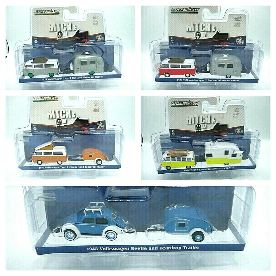 Chasis de metal fundido a presión Hitch & Tow Club V-Dub escala 1/64 Volkswagen NUEVO en stock Foto 1 de 1