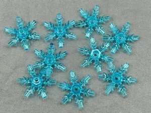 Piezas de Lego (8) ~ Copo de Nieve Trans-Light Blue Rock 4 x 4 Cristal Hielo ~ No x789 - Imagen 1 de 1
