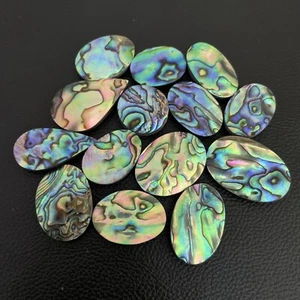 Guscio di abalone naturale cabochon filo sciolto avvolgente pietra preziosa per fornitura braccialetti - Foto 1 di 5