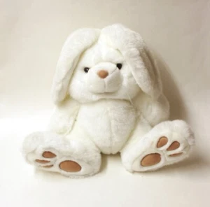 Weißer Hase Kaninchen sitzend Plüsch 12 Zoll - Bild 1 von 2